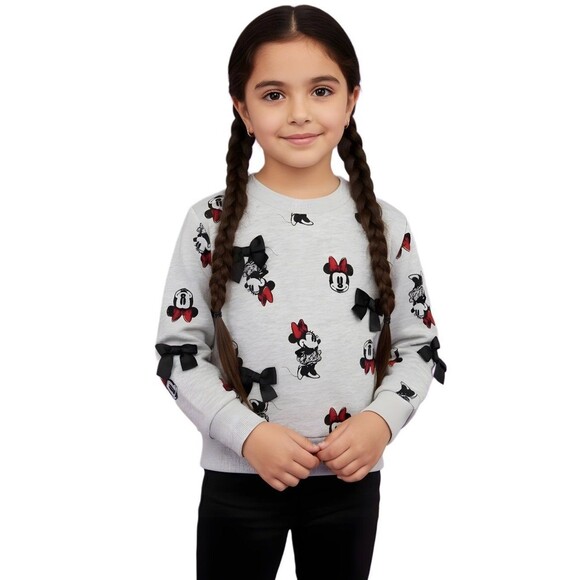 Toddler Girls Disney Minnie Mouse Bow Sweatshirt - Size; 4T - NWT - Picture 1 of 7
